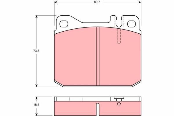 Fren Disk Balata Ön Volkswagen LT P.Van/Minibüs (01.1979->1996)  TRW GDB1103