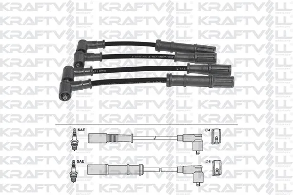 Buji Kablosu  Fiat 500 (150) 3 Kapı (2007->)  KRAFTVOLL 05070192