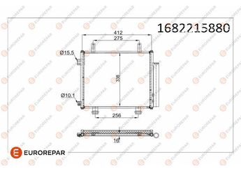 Klima Radyatörü  EUROREPAR 1682215880  1682215880 276504A00D 276504A00H 9531068K00 95310M68K00 95310M68K10 95310M68K10000