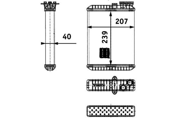 Kalorifer Radyatörü  Volvo S80 Sedan (05.1998->)  MAHLE AH 90 000P