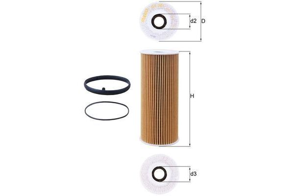 Yağ Filtresi  Audi A6 Sedan (4F2)(03.2004->)  MAHLE OX 381D