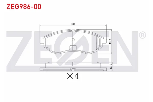 Fren Disk Balata Ön Chevrolet Aveo Sedan (2011->)  ZEGEN ZEG986-00