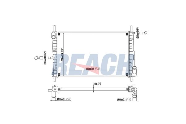 Su Radyatörü  Ford Mondeo 4/5 Kapı (GE)(2000->)  BEHR CR 1347 000S