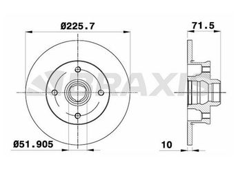 Fren Disk Ayna Arka Sağ ve Sol BRAXIS AD1014  7700829553