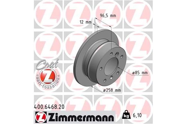 Fren Disk Ayna Arka Sağ ve Sol ZIMMERMANN 400.6468.20