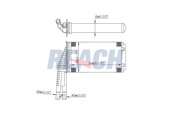 Kalorifer Radyatörü  Peugeot 107 (05.2005->)  VEKA 41-1503