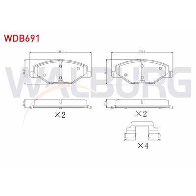 Fren Disk Balata Ön WALBURG WDB691