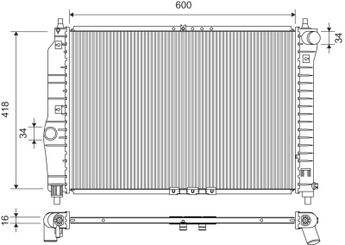 Su Radyatörü  VALEO 735158  253101M000 96443477 96444386 96536525 96536669 96816483 96817344