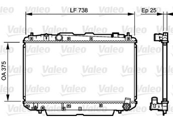 Su Radyatörü  VALEO 734397  1640027060 16400-27060 1640027061 16400-27061 1640028170 16400-28170 1640028122 1640028160 164002706187 164002813087 1640028171