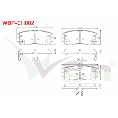Fren Disk Balata Arka Opel Antara (2006->)  WGN WBP-CH002