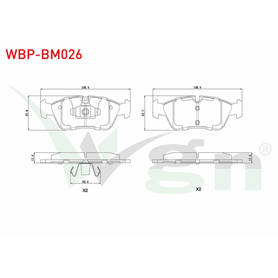 Fren Disk Balata Ön BMW 1 Serisi Sedan 3/5 Kapı (E81/E87)(2004->)  WGN WBP-BM026