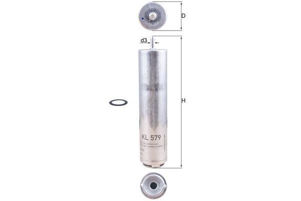 Yakıt Filtresi  BMW 3 Serisi Touring (E91)(2005->)  MAHLE KL 579D