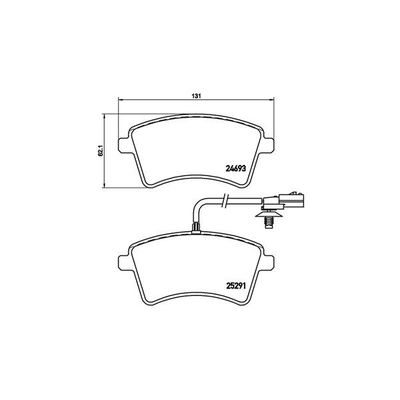 Fren Disk Balata Ön Renault Kangoo (F/KW0)(01.2008->)  MAGNETI MARELLI 363700468058