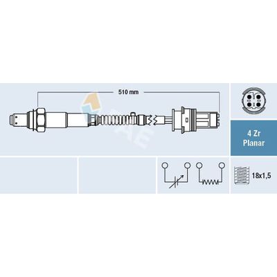 Oksijen (Lambda) Sensörü  BMW 5 Serisi Sedan (E60)(2003->)  FAE 77408