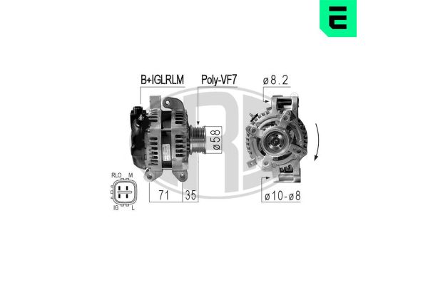 Alternatör  Toyota Avensis Combi (T27)(2008->)  ERA 210842