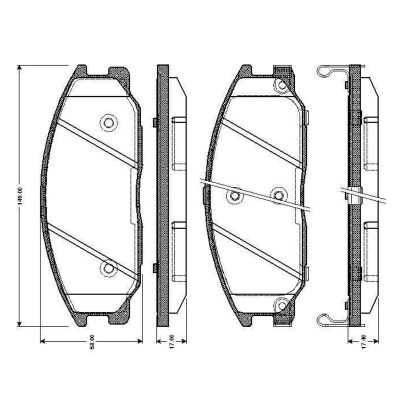 Fren Disk Balata Ön Hyundai Santa Fe (SM)(2001->)  BOSCH 0 986 TB2 379