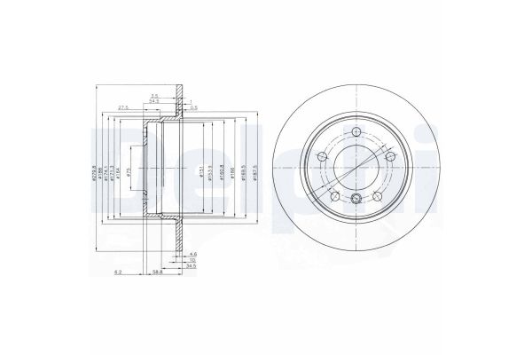 Fren Disk Ayna Arka Sağ ve Sol BMW 1 Serisi Sedan 3/5 Kapı (E81/E87)(2004->)  DELPHI BG3948C