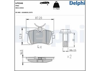 Fren Disk Balata Arka DELPHI LP3346  1617190980 1H0698451D JZW698451B 1611456380 1631831780 425396 425420 E172204 1607083280 10405527 3649110 440600819R 440602070R 440602466R 440606133R 440661332R 7701208213 7701 208 213 7701208421 7701 208 421 7701209841 7701 209 841 8660004447 8660004461 8671000486 8671013171 8671016188 1JD698451A 5K0698451C 5Q0698451A 5Q0698451M 5QD698451 5QD698451C 6C0698451 L1JD698451A 1J0698451E 6QD698451 8E0698451A