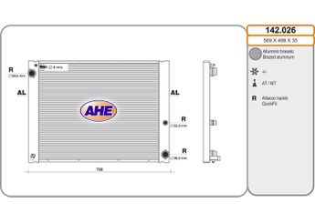 Su Radyatörü  KALE 169199  PCC000840 9120T 9120-T
