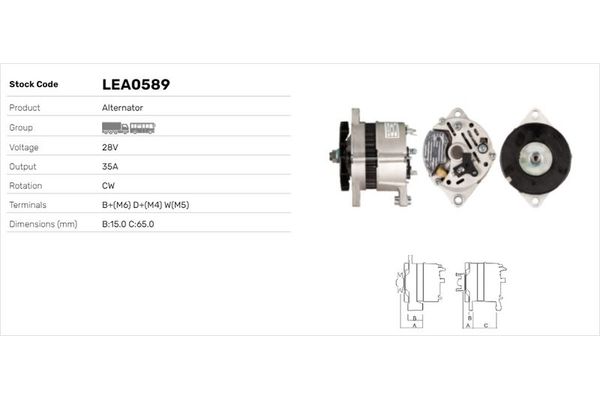 Alternatör  LUCAS ELEKTRIK LEA0589