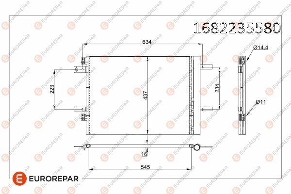 Klima Radyatörü  Peugeot 508 II SW (10.2018->)  EUROREPAR 1682235580