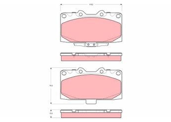 Fren Disk Balata Ön TRW GDB3307  GDB3307 26296AE120 26296AE121 26296FA100 26296FA101 26296FA102 26296FA170 26296FE070