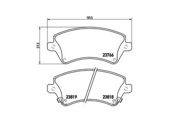 Fren Disk Balata Ön MAGNETI MARELLI 363700483064  446502030 446502061 0446502061 446502130 0446502130 446502150 0446502150 4465YZZDC 04465YZZDC 4465YZZCP 04465YZZCP