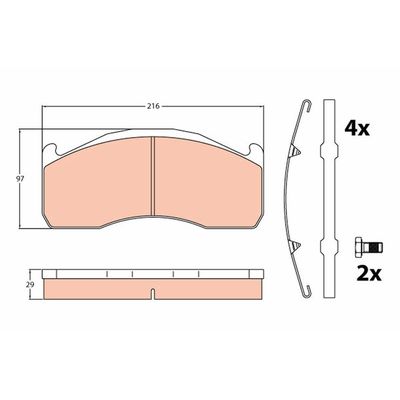 Fren Disk Balata Arka TRW GDB5103