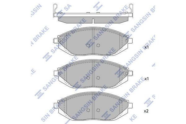 Fren Disk Balata Ön Chevrolet Matiz (2005->)  SANGSIN SP1392