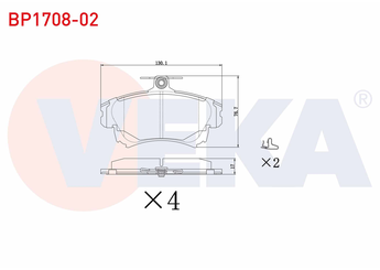 Fren Disk Balata Ön VEKA BP1708-02  