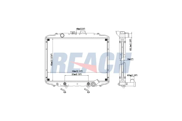 Su Radyatörü  Mitsubishi L 200/300/400 (P00)(1986->)  MGA 80539