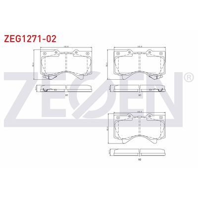 Fren Disk Balata Ön Toyota Land Cruiser 200 (J20)(2008->)  ZEGEN ZEG1271-02