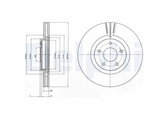 Fren Disk Ayna Ön Sağ ve Sol DELPHI BG4231C  40206JY01A 40206-JY01A 40206ET01A 40206-ET01A 43206LE02A 402069828R 4020 698 28R 8660002095