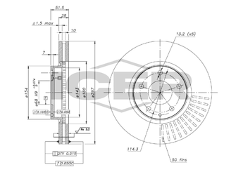 Fren Disk Ayna Ön Sağ ve Sol AYD 50465  K01133251B K01133251A GHR133251 GHP933251 GHP933251A GHR133251A GV9B33251A