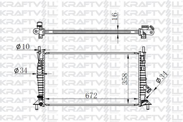 Su Radyatörü  Ford Focus 3/4/5 Kapı (CAP)(08.2004->)  KRAFTVOLL 08040008