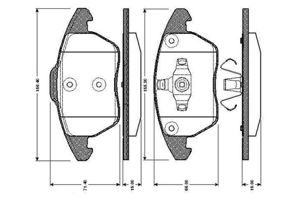 Fren Disk Balata Ön Volkswagen Polo V (6R1)(06.2009->2014)  BOSCH 0 986 TB2 859