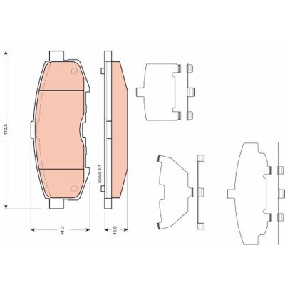 Fren Disk Balata Arka Mazda MPV (LW)(06.1999->)  TRW GDB3406