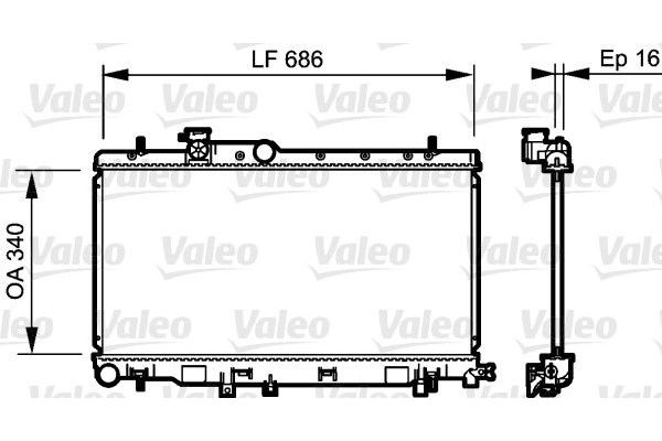 Su Radyatörü  Subaru Impreza (G11/GD/GG)(2001->)  VALEO 735211