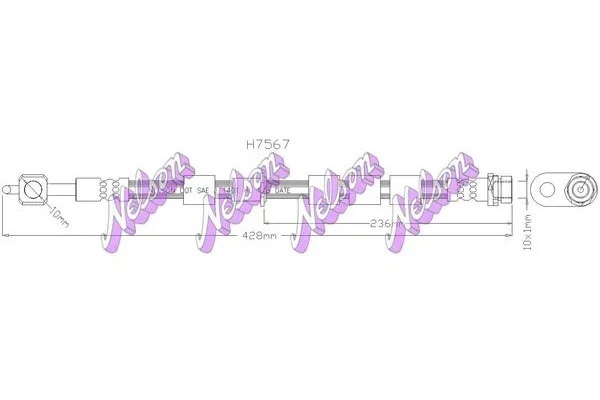 Fren Hortumu Ön Sol Ford Tourneo Courier (C4A)(2013->)  FASE 11-508-036