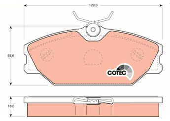 Fren Disk Balata Ön TRW GDB1405  GDB1405 410604441R 41 06 044 41R 410607125R 41 06 071 25R 7701206379 77 01 206 379 7701209380 77 01 209 380 8671005930 86 71 005 930 8671016177 86 71 016 177