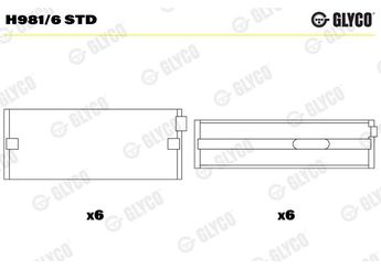 Ana Yatak (STD)  GLYCO H981/6 STD  34198491D 34105561A 034 105 561 A 34105591A 034 105 591 A 34198491A 034 198 491 A 35105501 035 105 501 35105531 035 105 531 35105561 035 105 561 35105591 035 105 591 35198431 035 198 431 35198491 035 198 491 72105561 072 105 561 72105591 072 105 591