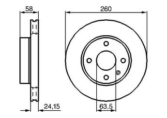 Fren Disk Ayna Ön Sağ ve Sol BOSCH 0 986 478 346  986478346 E5RY1125A E5RY1125B E7RY1125C E7RY 1125 C 1629479 1643706 5022663 6122827 6134505 6143505 6169974 6169975 83BB1125CH 83BB 1125 CH 87BX1125EA 87BX 1125 EA
