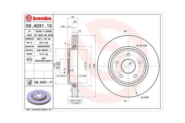Fren Disk Ayna Ön Sağ ve Sol MAGNETI MARELLI 360406089200