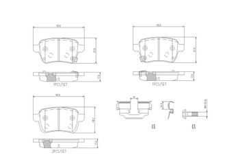 Fren Disk Balata Arka BREMBO P 23 190  77367914