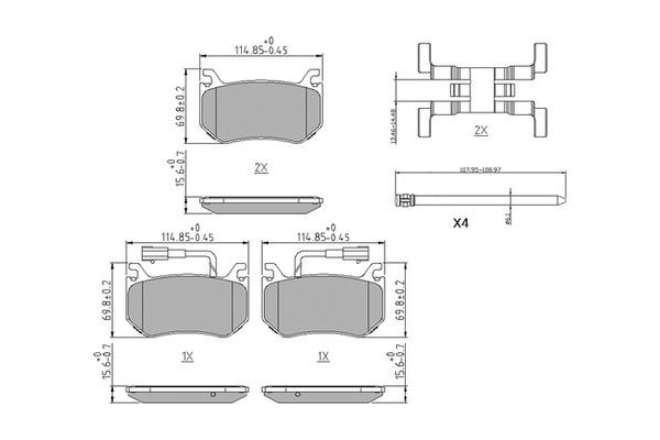 Fren Disk Balata Arka Alfa Romeo Giulia (952)(2016->)  FERODO FDB4847
