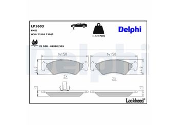 Fren Disk Balata Ön DELPHI LP1603  LP1603 1010502 1013843 1042687 1064762 1090276 1465126 1659938 6162190 96FB2K021AA 97FB2K021AA 97FU2K021CA 98FB2K021AA MEYS6J2K021AC 1E033323Z 1E03-33-23Z 1E033323ZA 1E03-33-23ZA 1E033323ZB 1E03-33-23ZB 1E033323ZB9C 1E033323ZC9C 96FB-2K021-AA 96FB2K021CA 96FB-2K021-CA 96FX2K021AA 96FX-2K021-AA 97FU-2K021-CA