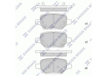 Fren Disk Balata Arka SANGSIN SP4311  42539412 42788828 42539413 42676739