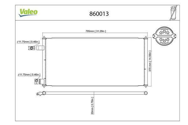 Klima Radyatörü  Ford Transit Connect (TC7)(2002->)  VALEO 860013