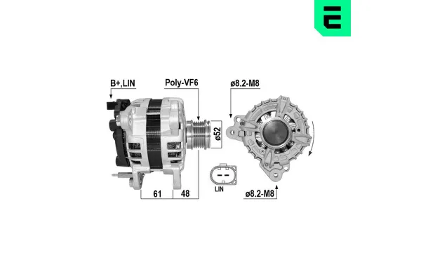 Alternatör  Audi A3 (8V1)(03.2012->)  ERA 211075A