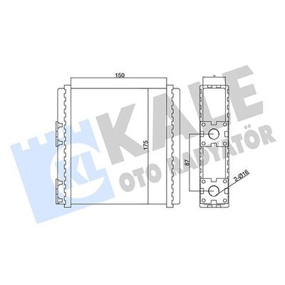 Kalorifer Radyatörü  Nissan Almera (N15)(07.1995->)  KALE 346655